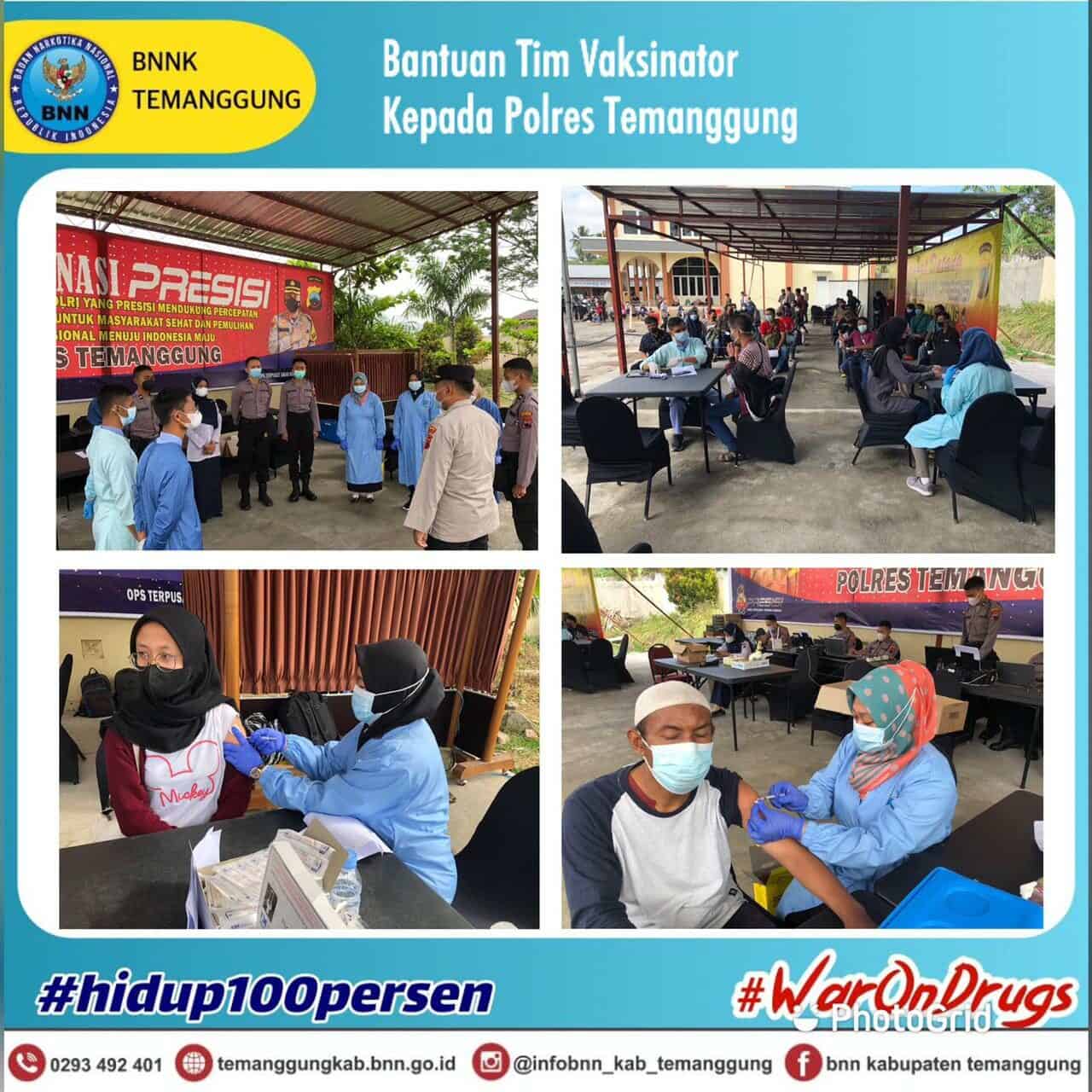 Bantuan Tim Vaksinator Kepada Polres Temanggung Bantuan Tim Vaksinator Kepada Polres Temanggung