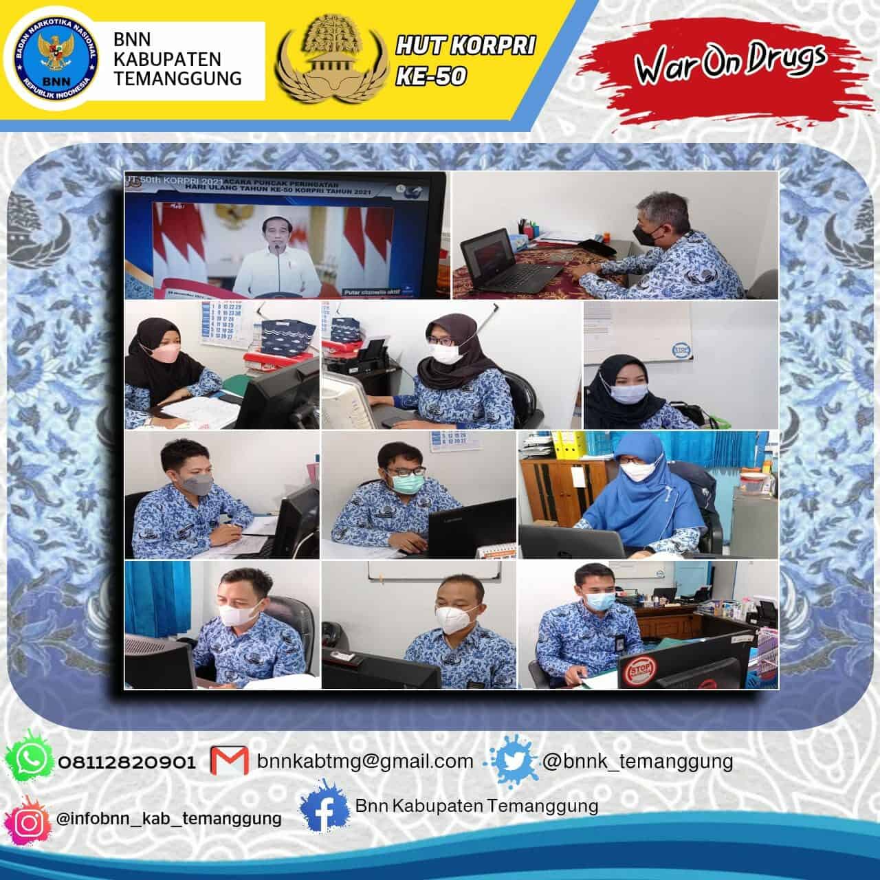 Upacara Peringatan Hari Korpri Ke-50 secara Virtual Upacara Peringatan Hari Korpri Ke-50 secara Virtual